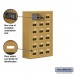 Salsbury Cell Phone Storage Locker - 6 Door High Unit (8 Inch Deep Compartments) - 18 A Doors - Gold - Surface Mounted - Resettable Combination Locks